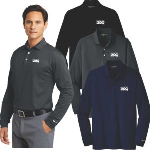 Mens Nike Long Sleeve Dri-FIT Stretch Tech Polo