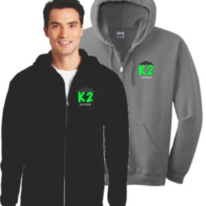 Gildan 50/50 Full Zip Hooded Sweatshirt