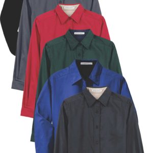 Long Sleeve Easy Care Button Up Shirt - Ladies