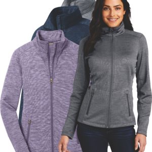 Port Authority®Lt Wt Digi Stripe Fleece Jacket