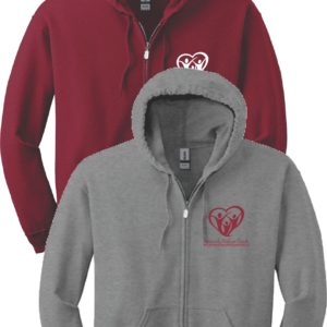 Full Zip Up Hooded Sweatshirt