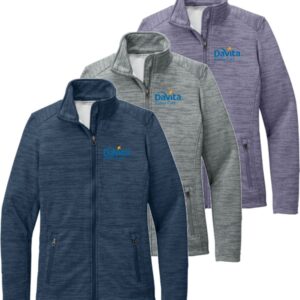 Ladies Digi Stripe Full Zip Fleece Jacket