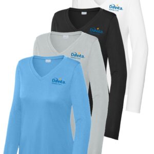 Ladies V-Neck Longsleeve Performance Tee