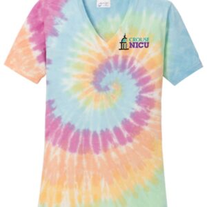 Ladies V-Neck Tye Dye Tee
