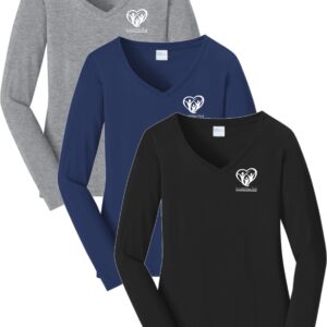 Ladies V-Neck Longsleeve Tee