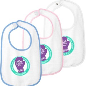 Rabbit Skins™ Infant Contrast Trim Terry Bib